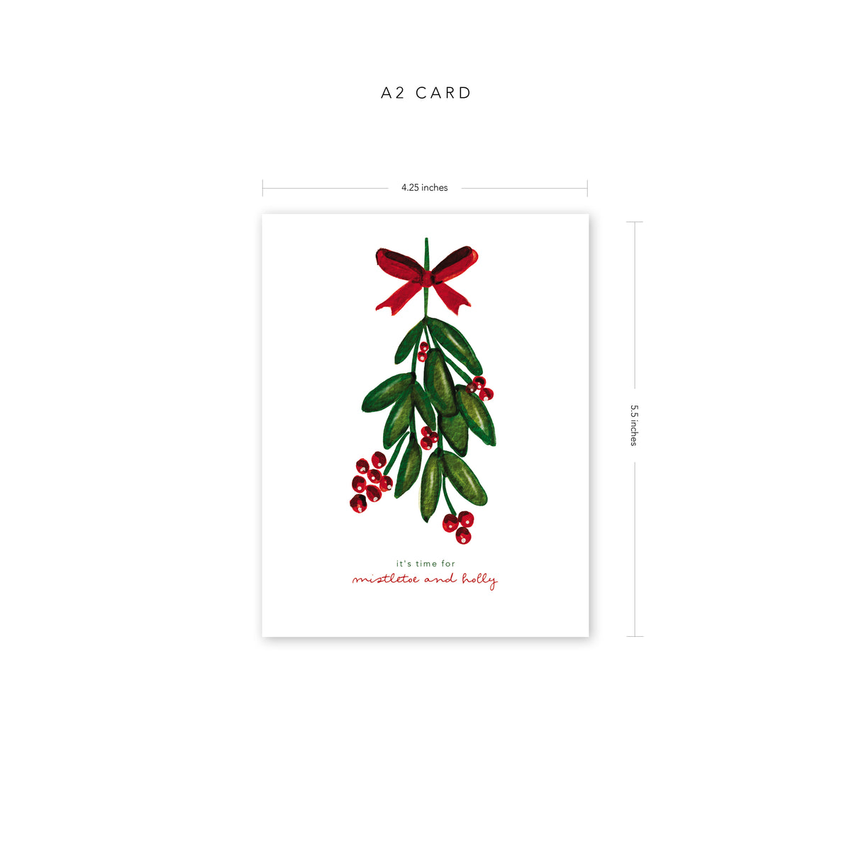 Mistletoe and Holly Card