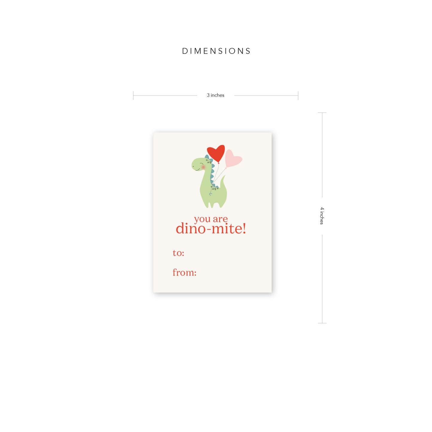 You Are Dino-Mite Mini Valentine's