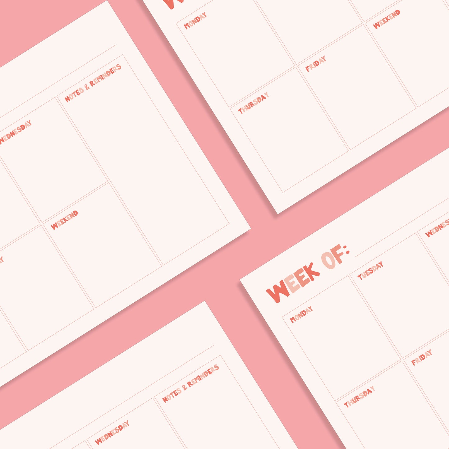 COMING SOON: Bubble Gum Pink Weekly Planner Notepad