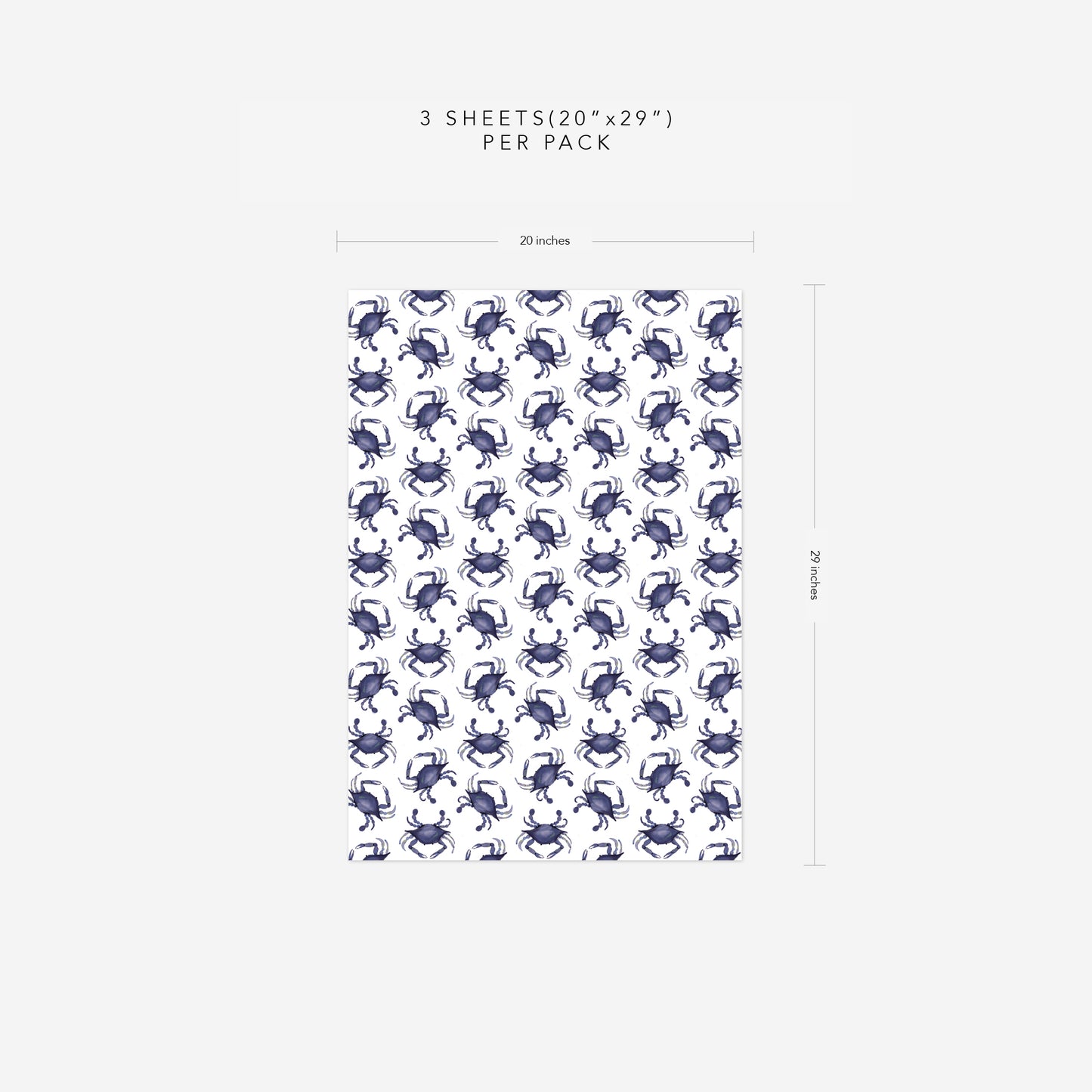 Blue Crab Wrapping Paper