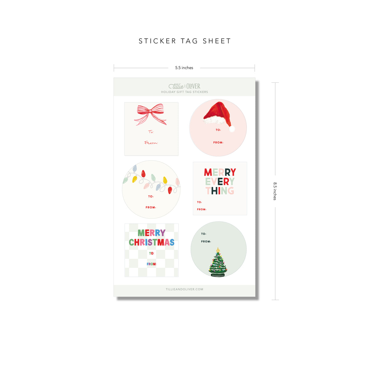 Holiday Gift Tag Stickers