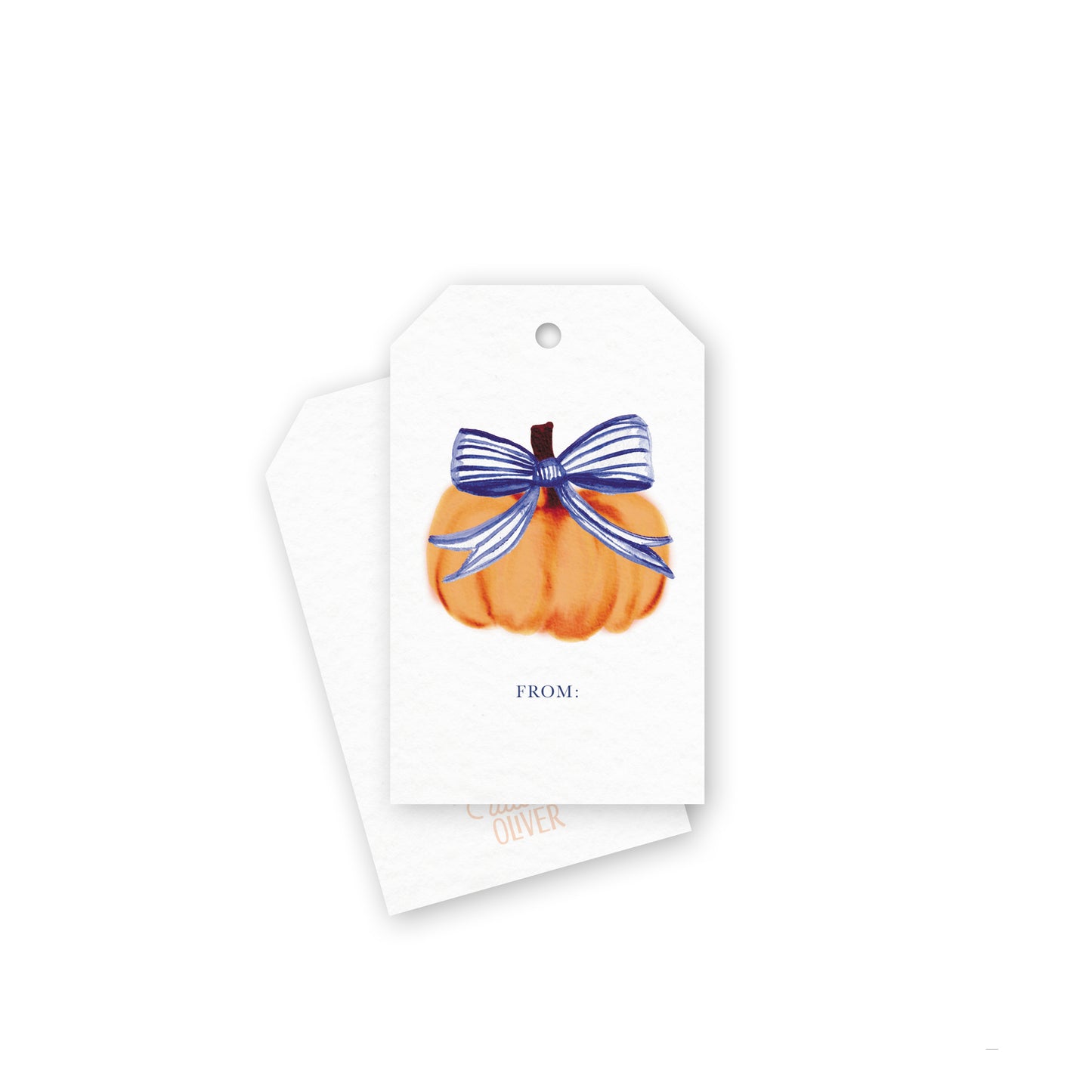 Pumpkin Bow Gift Tags