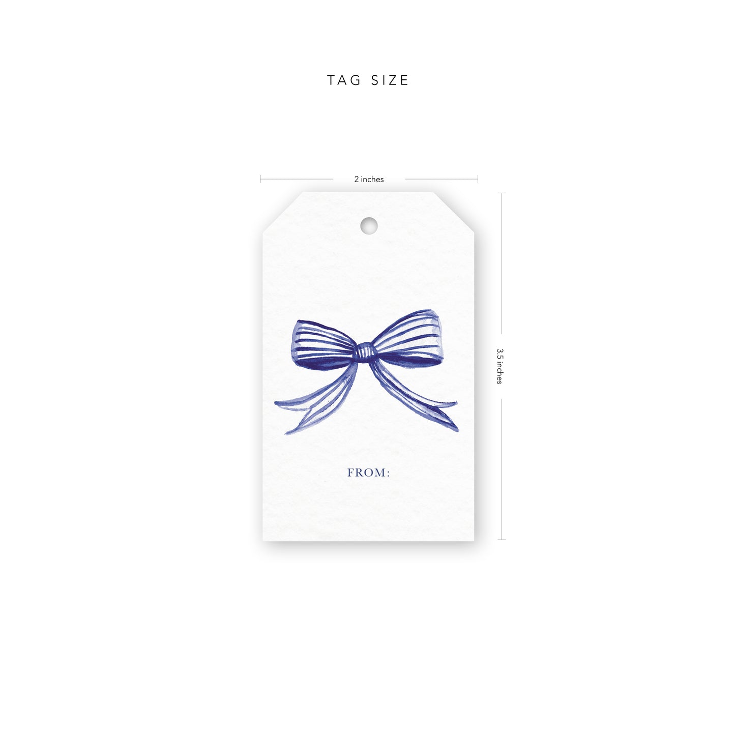 Navy Bow Gift Tags