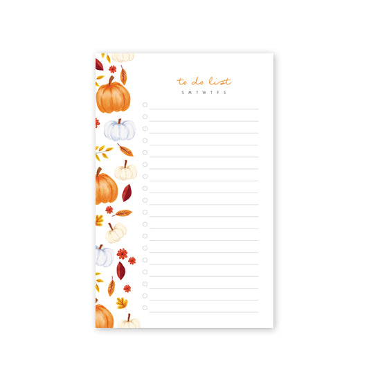 Pumpkin Pattern 'To Do List' Notepad