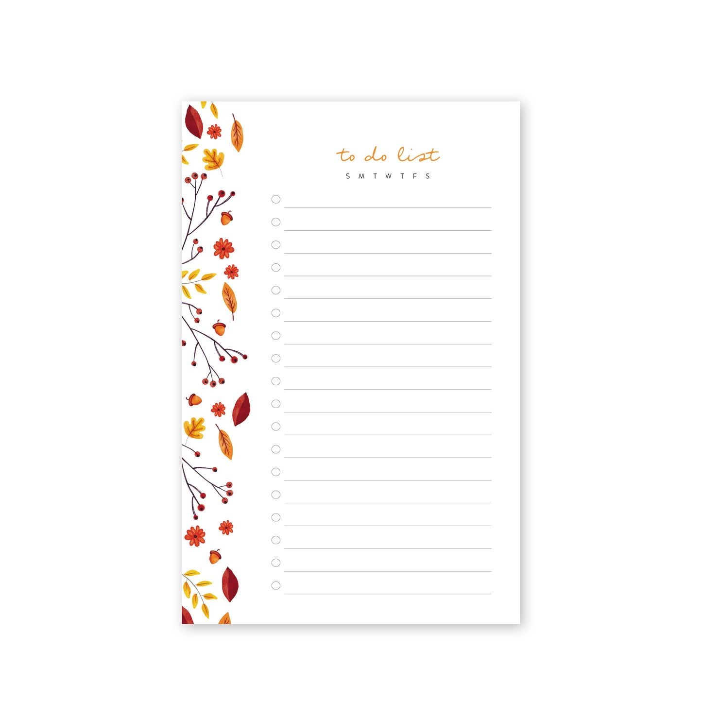 Fall Pattern 'To Do List' Notepad