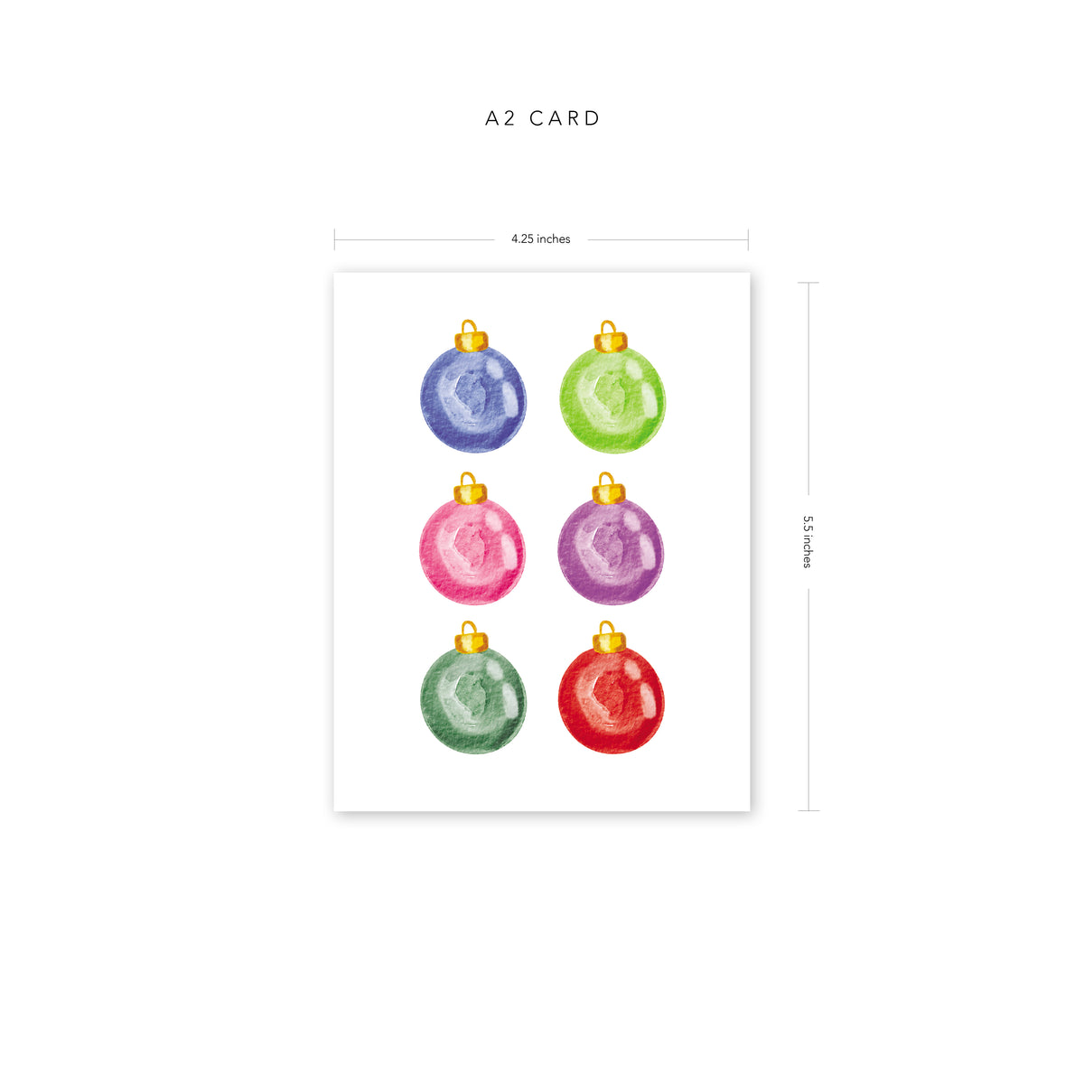 Christmas Glass Ornament Card