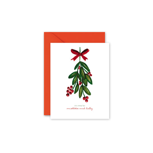 Mistletoe and Holly Card