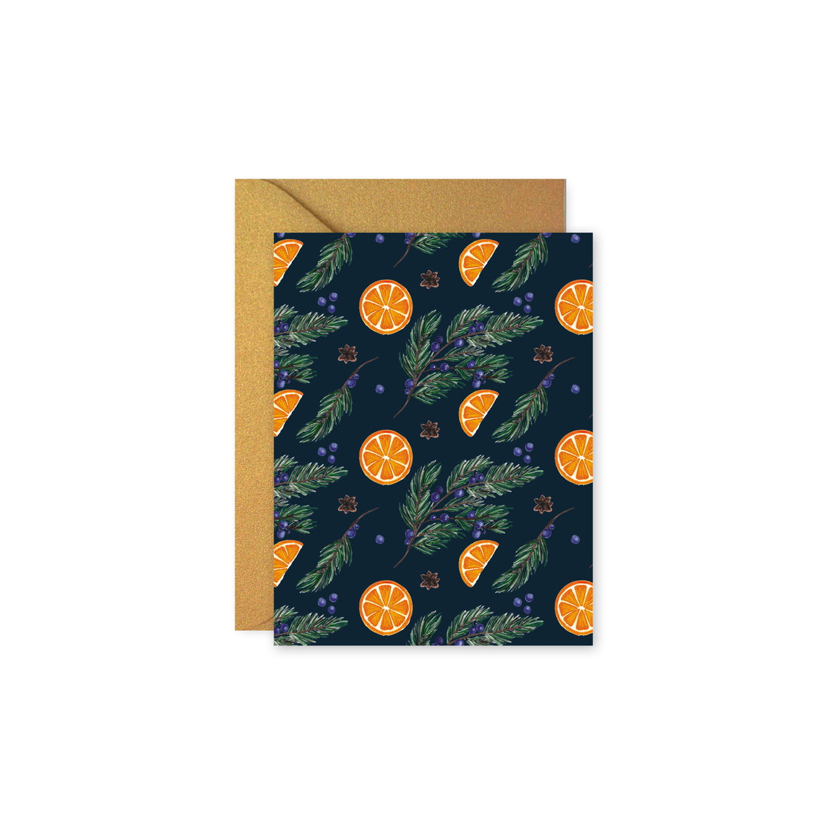 Blue Christmas Card