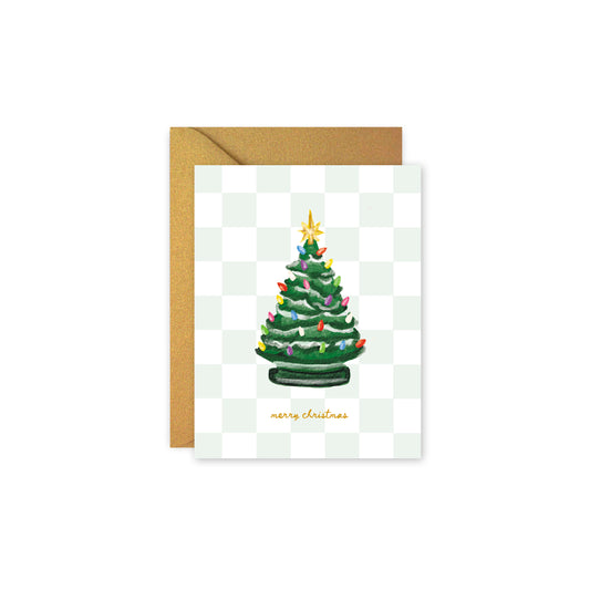 Retro Christmas Tree Card