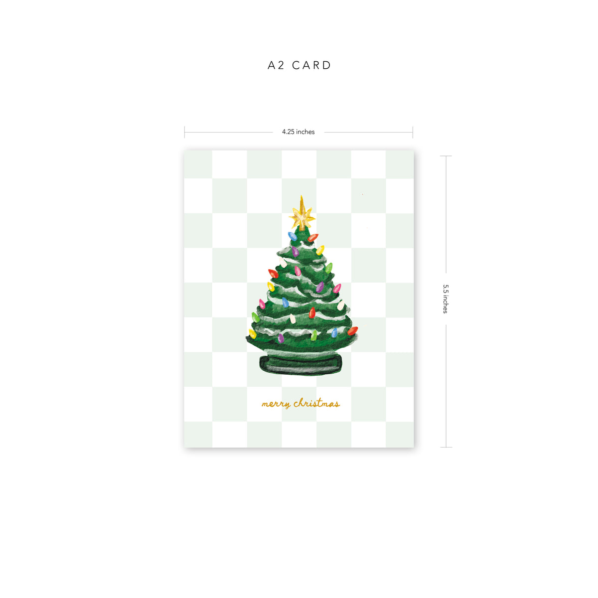 Retro Christmas Tree Card