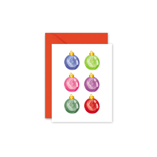 Christmas Glass Ornament Card