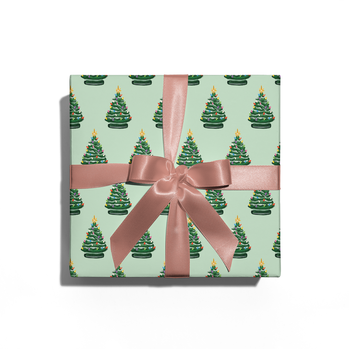 Retro Christmas Tree Wrapping Paper