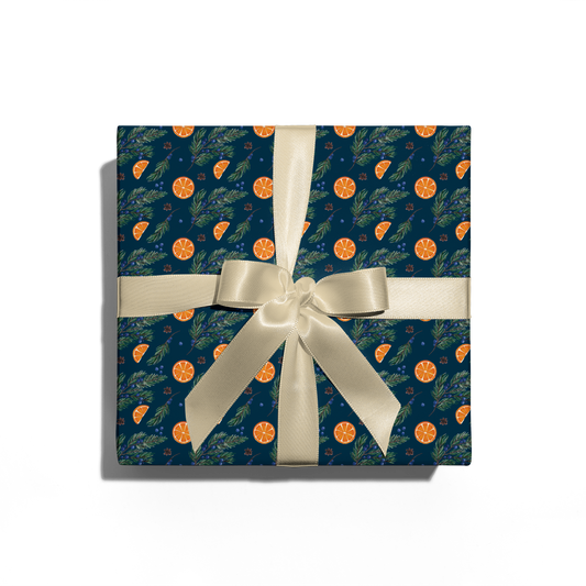 Blue Christmas Wrapping Paper