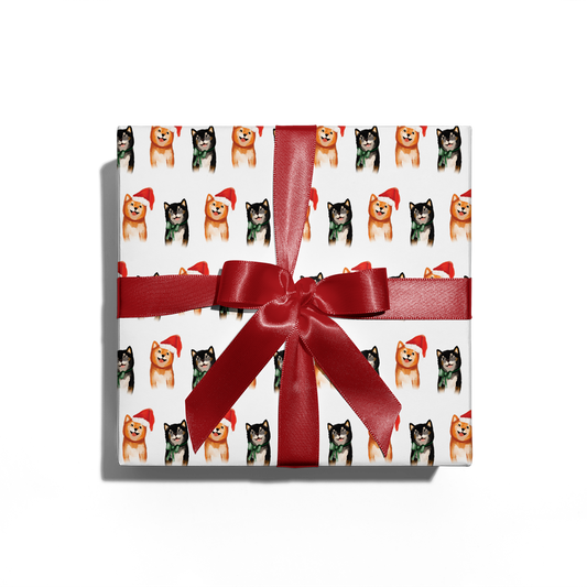 Shibas Greetings Wrapping Paper