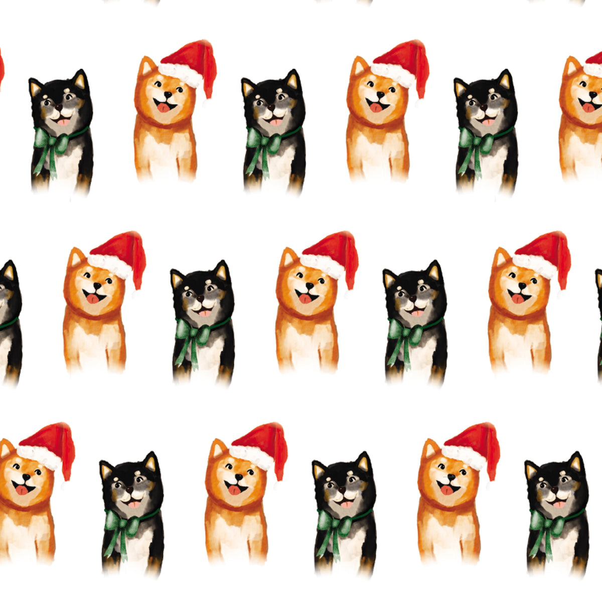 Shibas Greetings Wrapping Paper