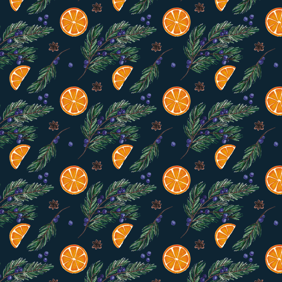 Blue Christmas Wrapping Paper