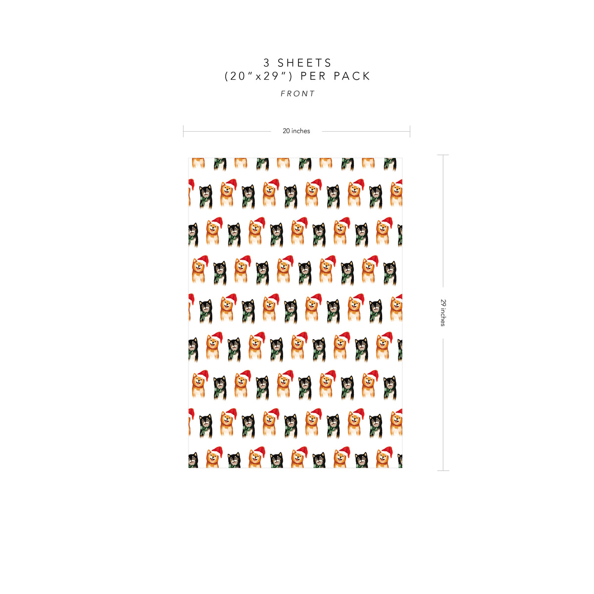 Shibas Greetings Wrapping Paper