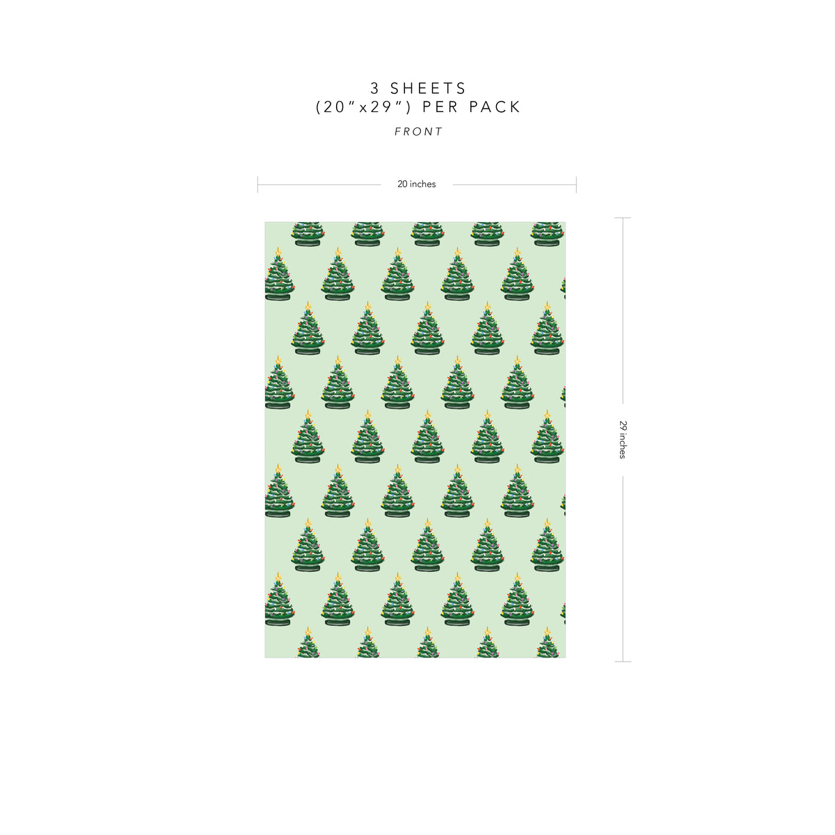 Retro Christmas Tree Wrapping Paper