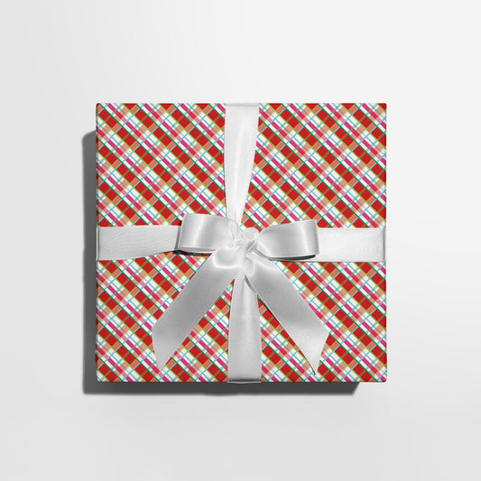 Bright Plaid Wrapping Paper