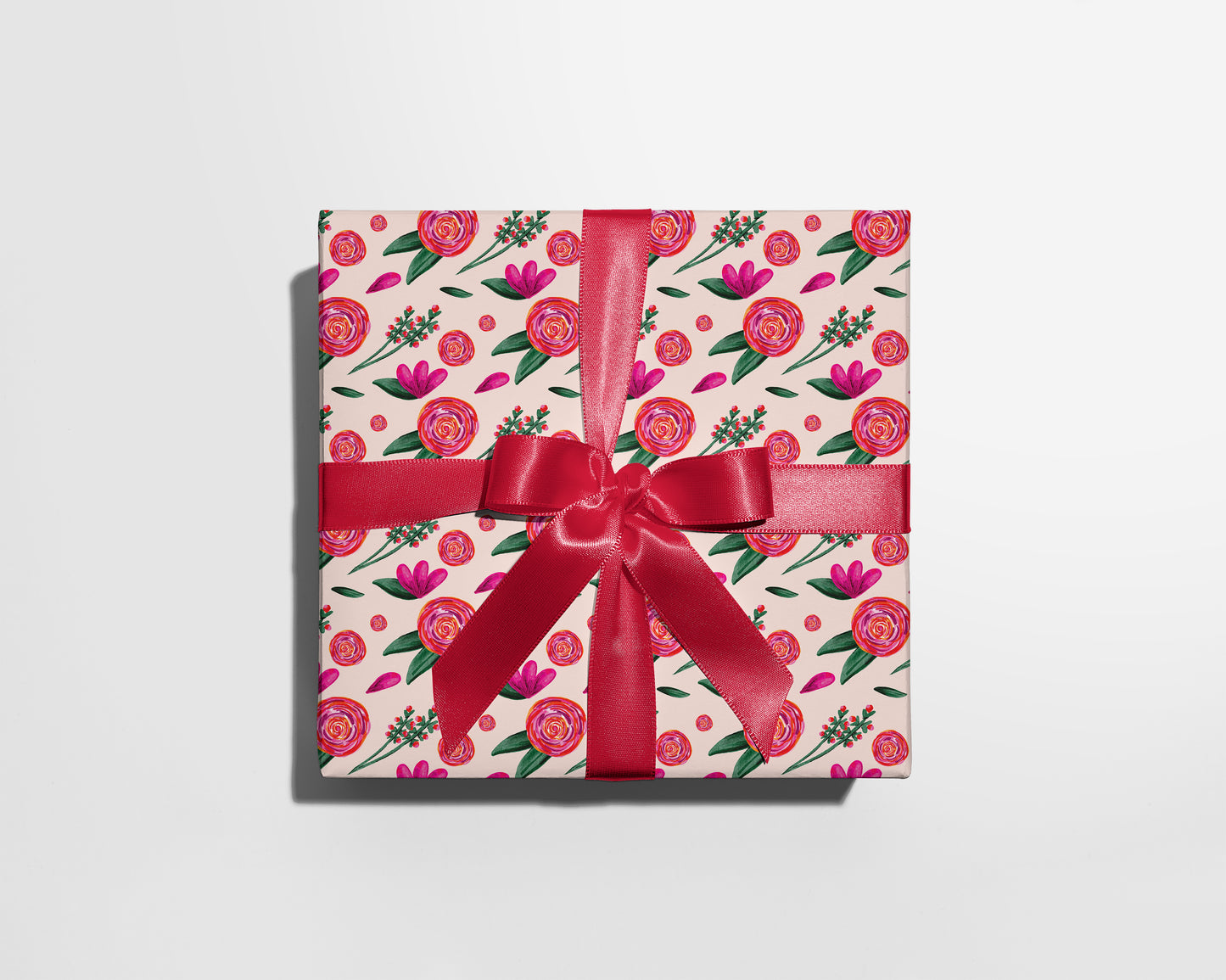 Pink Floral Wrapping Paper