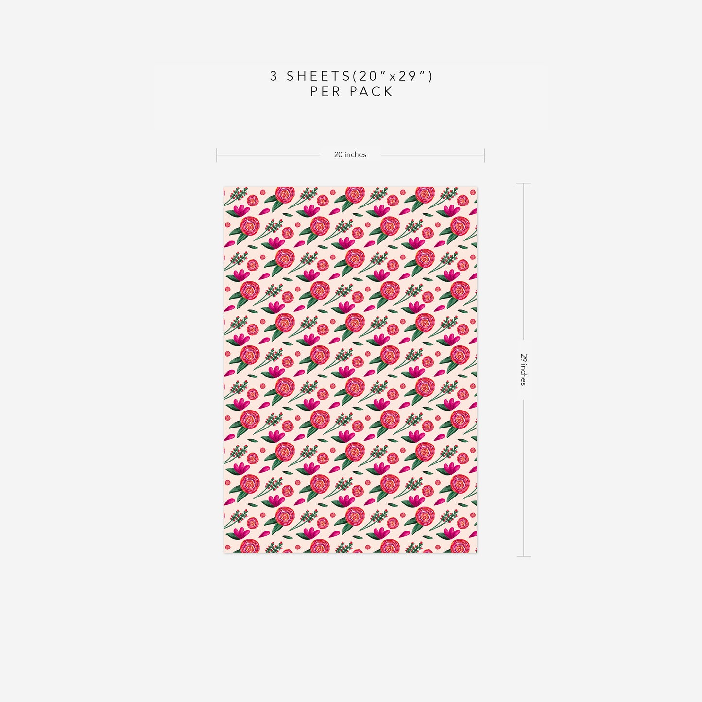 Pink Floral Wrapping Paper