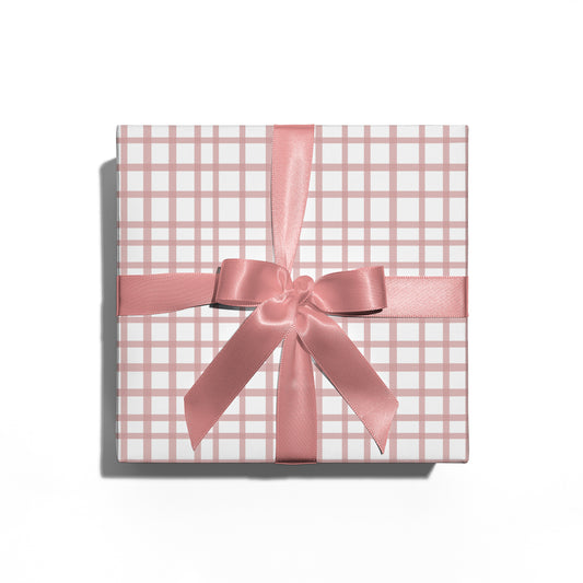 Pink Plaid Wrapping Paper