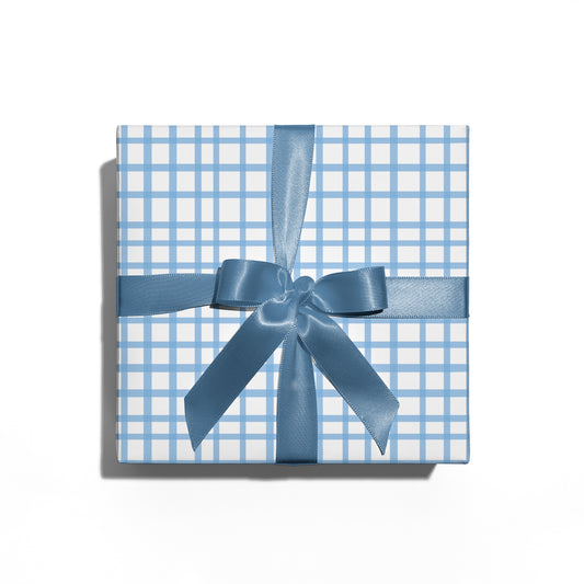 Blue Plaid Wrapping Paper