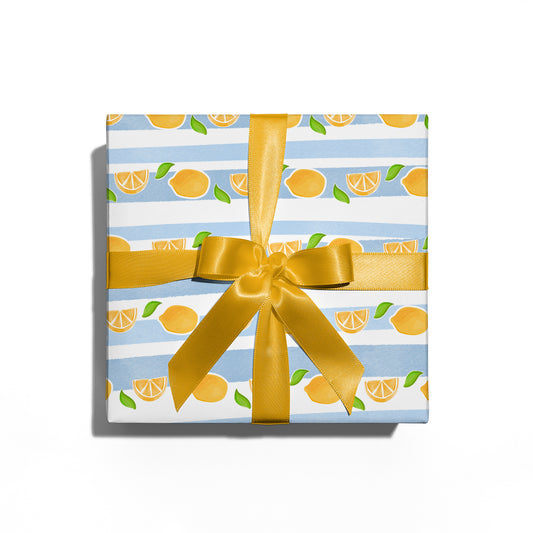 Lemon & Stripes Wrapping Paper