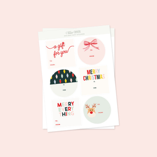 Holiday Gift Tag Stickers