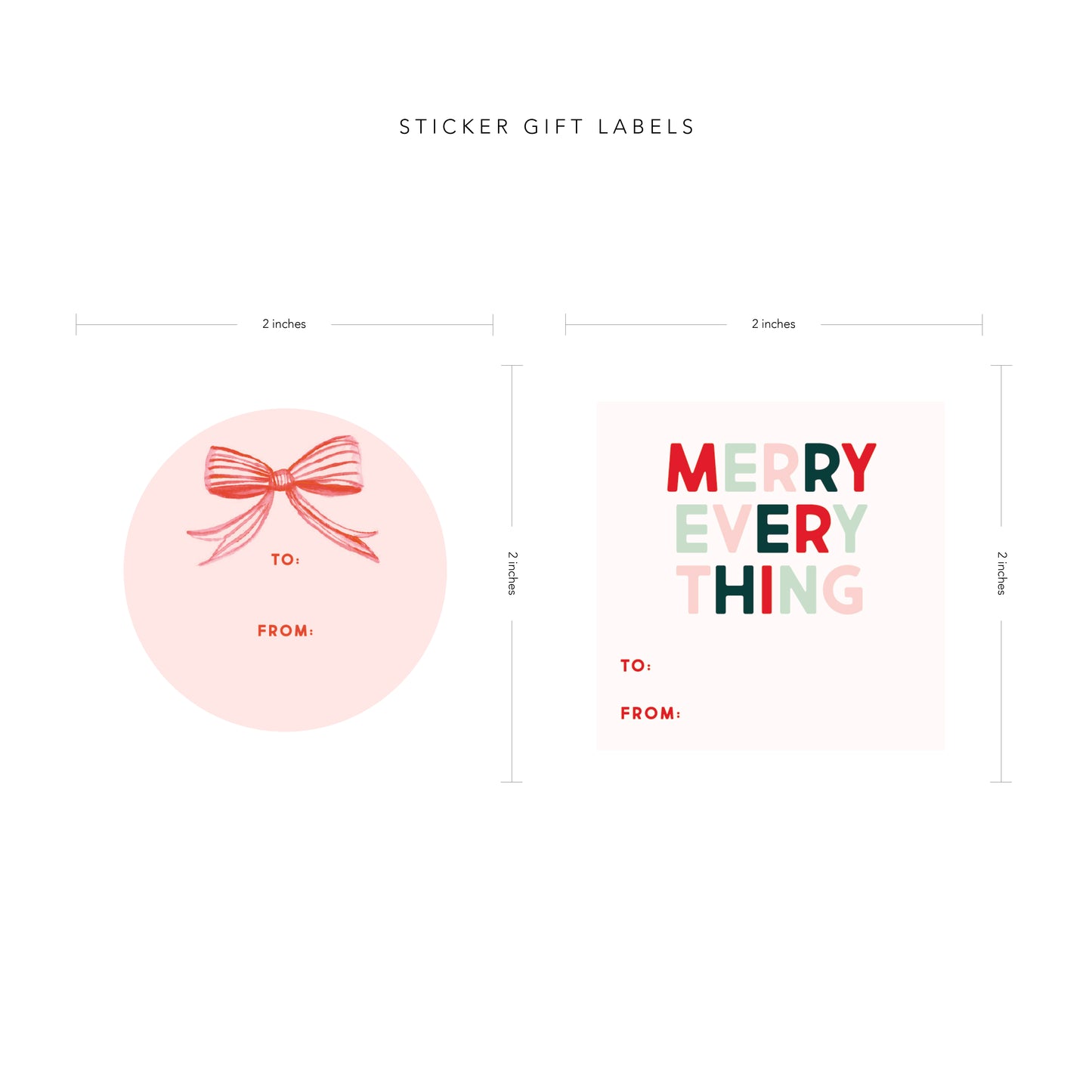 Holiday Gift Tag Stickers