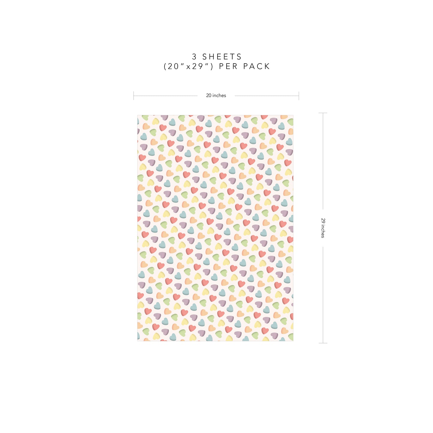 Candy Hearts Wrapping Paper