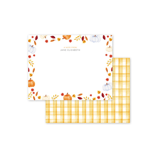 Pumpkin Pattern Stationery Notecards