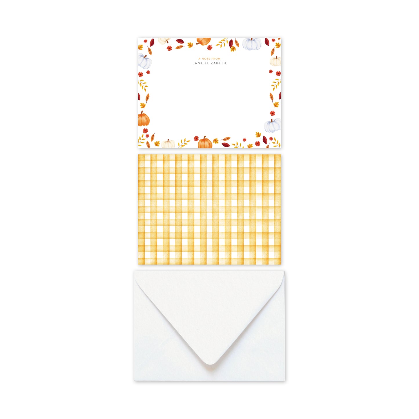 Pumpkin Pattern Stationery Notecards