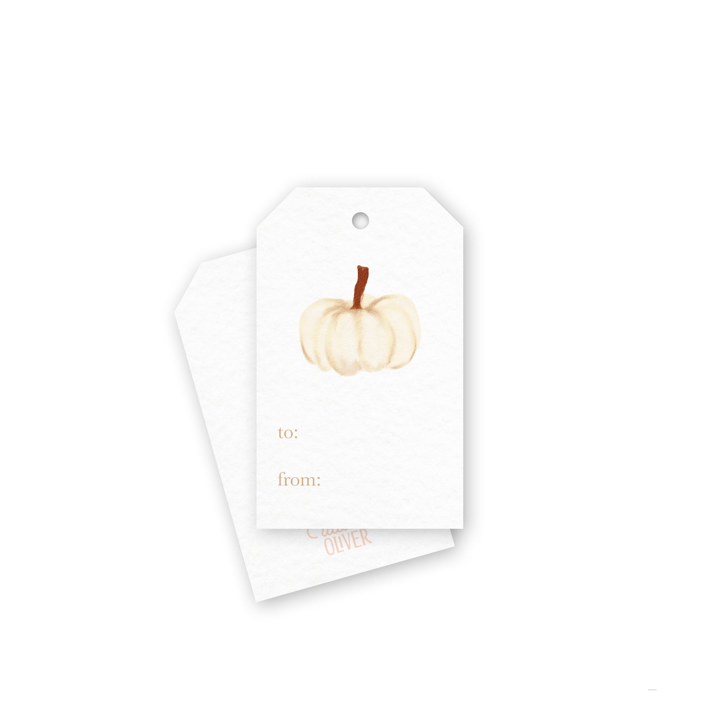 Cream Pumpkin Gift Tags