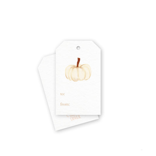 Cream Pumpkin Gift Tags