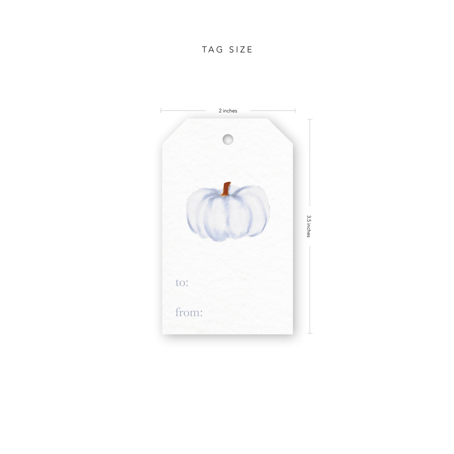 Dusty Blue Pumpkins Gift Tags