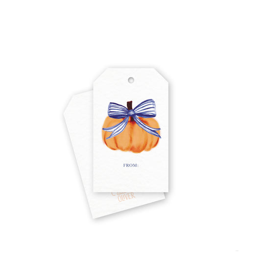 Pumpkin Bow Gift Tags