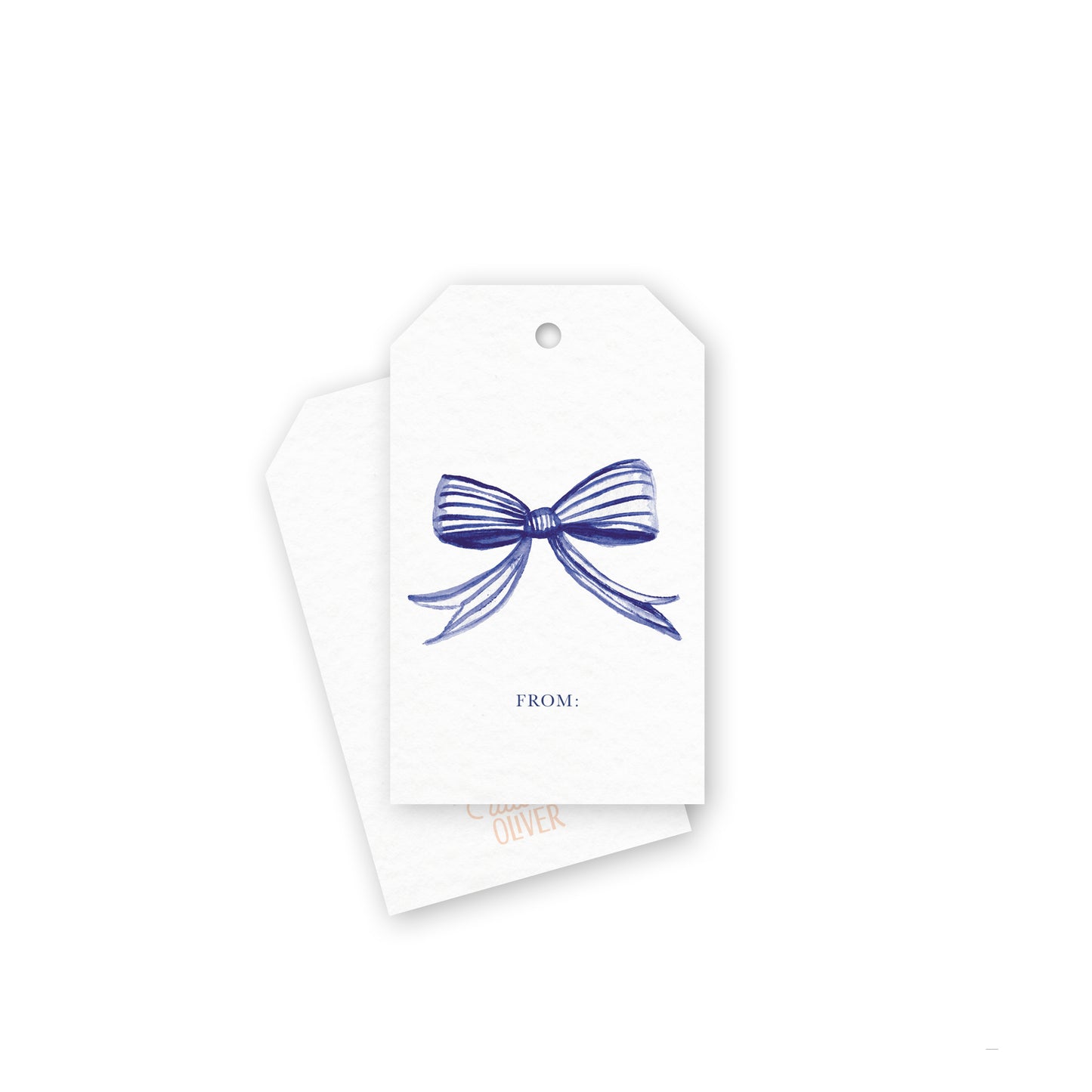 Navy Bow Gift Tags
