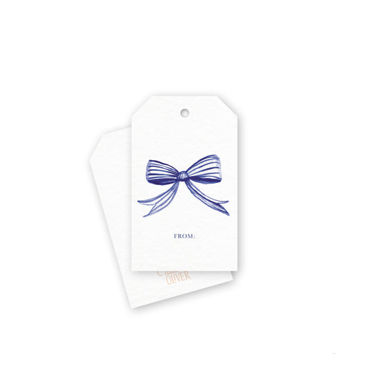 Navy Bow Gift Tags