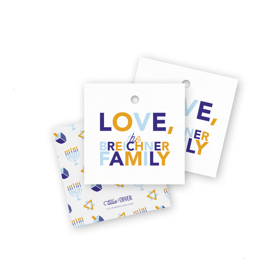 Hanukkah Family Gift Tags