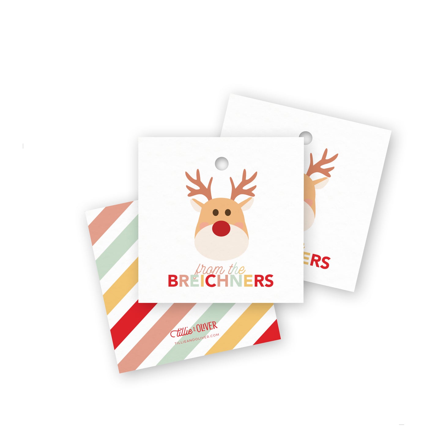 Red Nose Reindeer Gift Tags