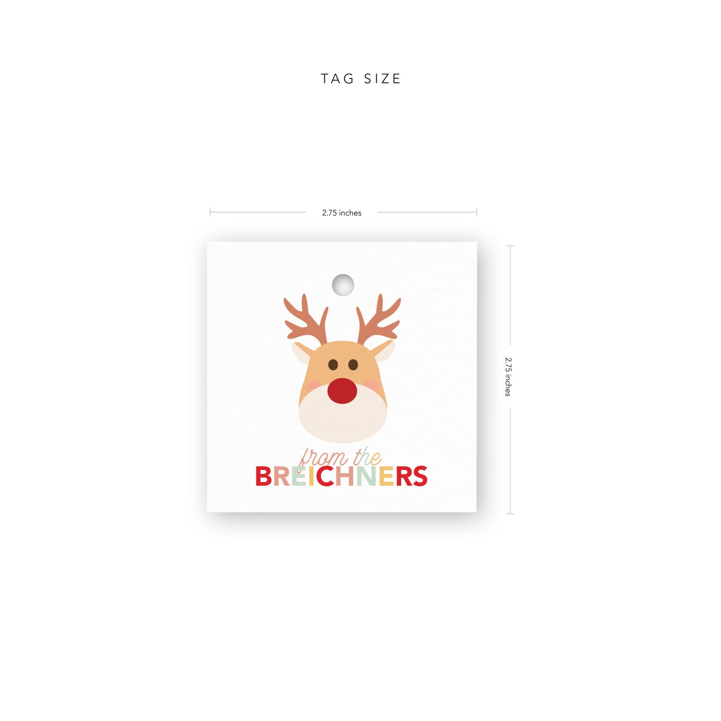Red Nose Reindeer Gift Tags