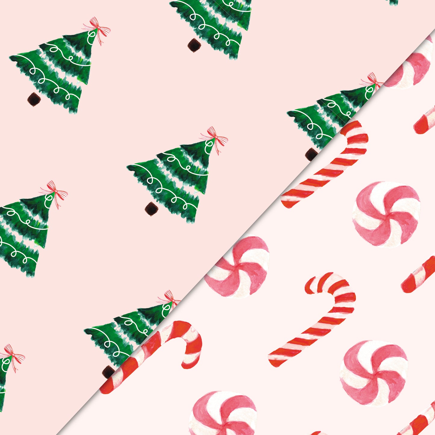 Pink Christmas Wrapping Paper