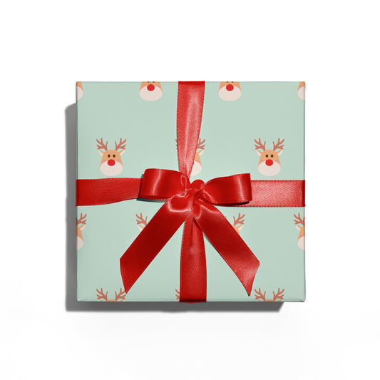 Red Nose Reindeer Wrapping Paper