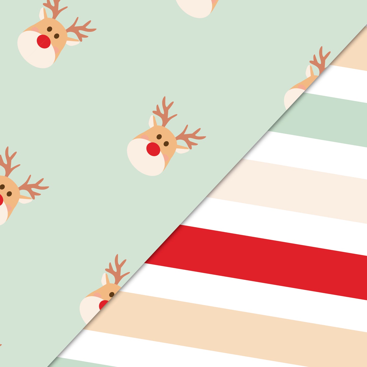 Red Nose Reindeer Wrapping Paper