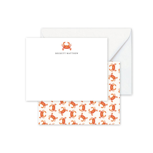 Crabby Customized Stationery Notecards