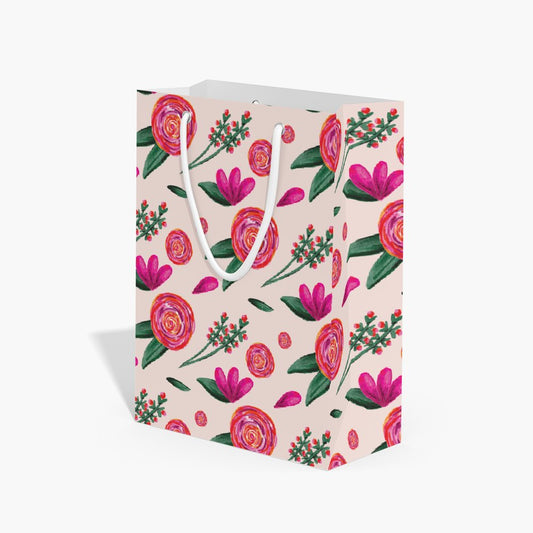 Pink Floral Gift Bag