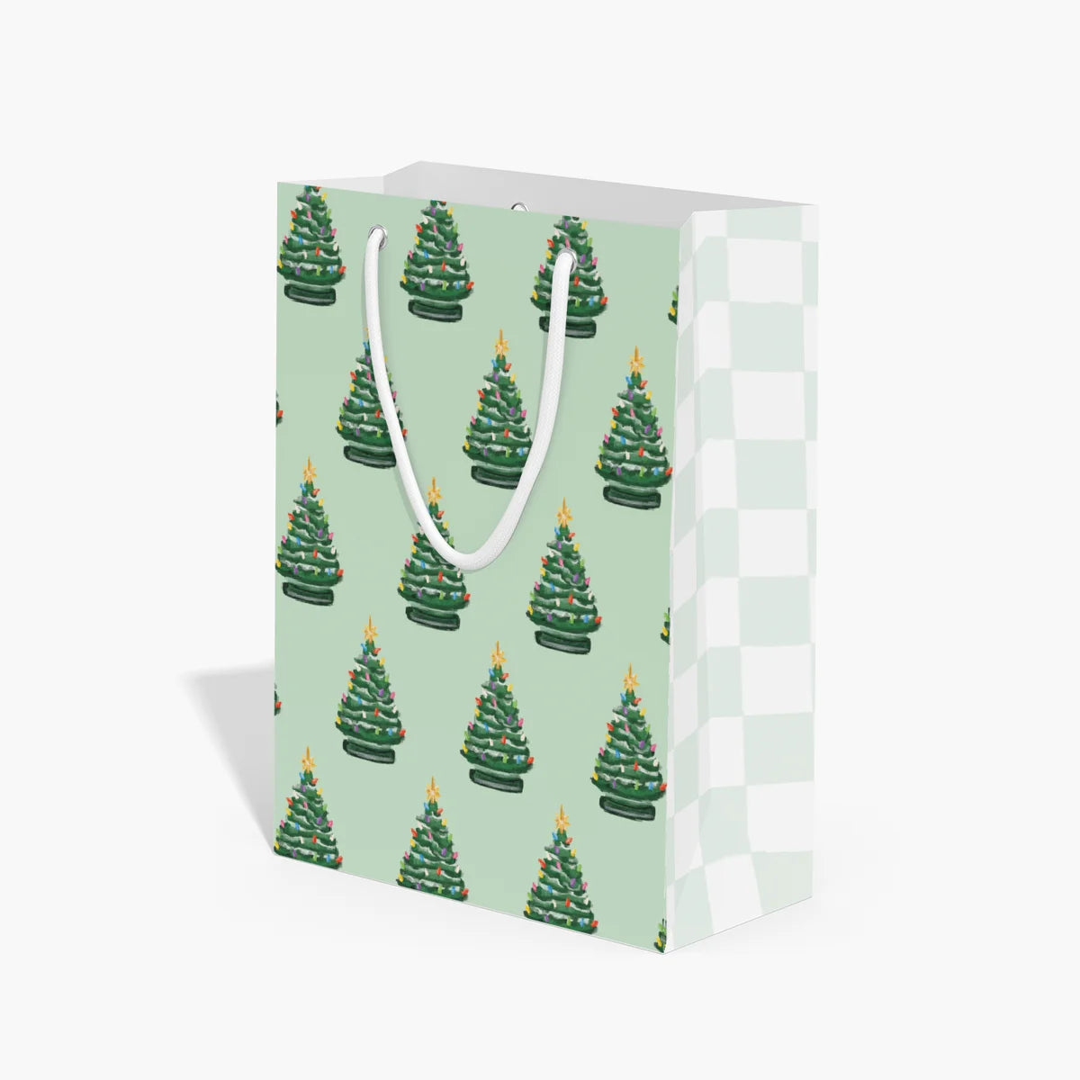 Retro Christmas Tree Gift Bag