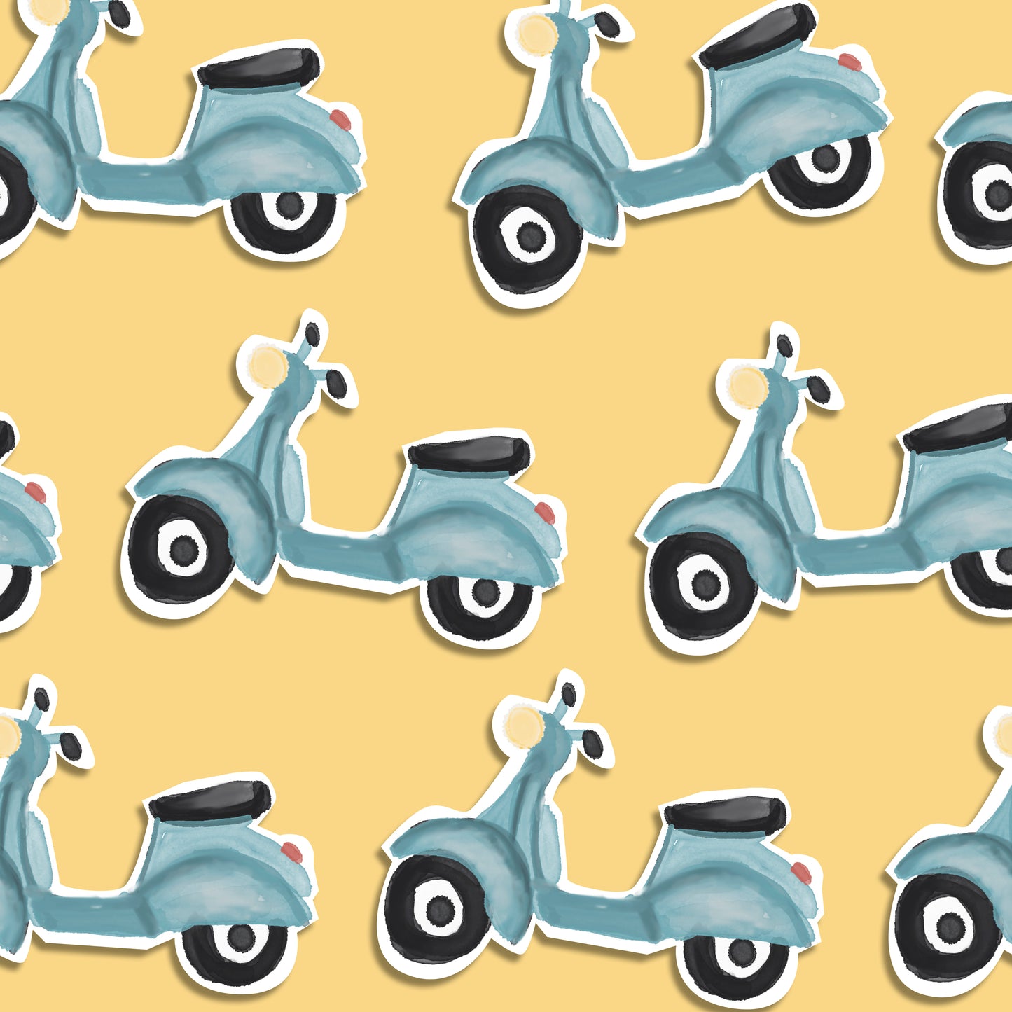 Vespa Scooter Sticker